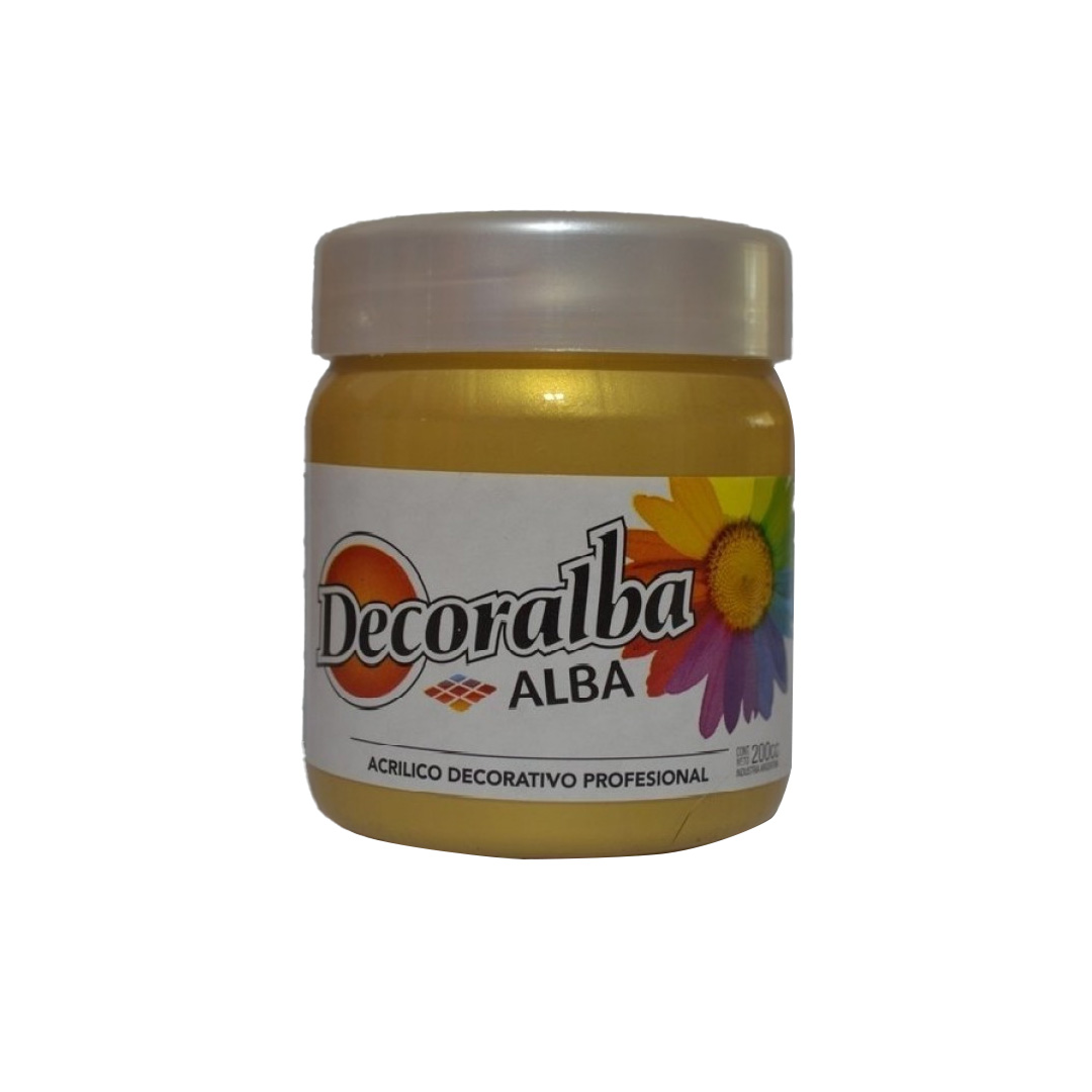  ACRILICO DECORATIVO ALBA 200ML ORO