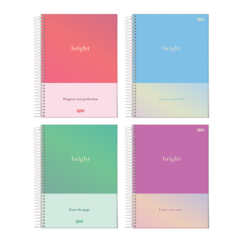  CUADERNO JANDAIA UNIVERSITARIO 21X27  TAPA DURA ESPIRAL 80H BRIGHT RAYADO SURT