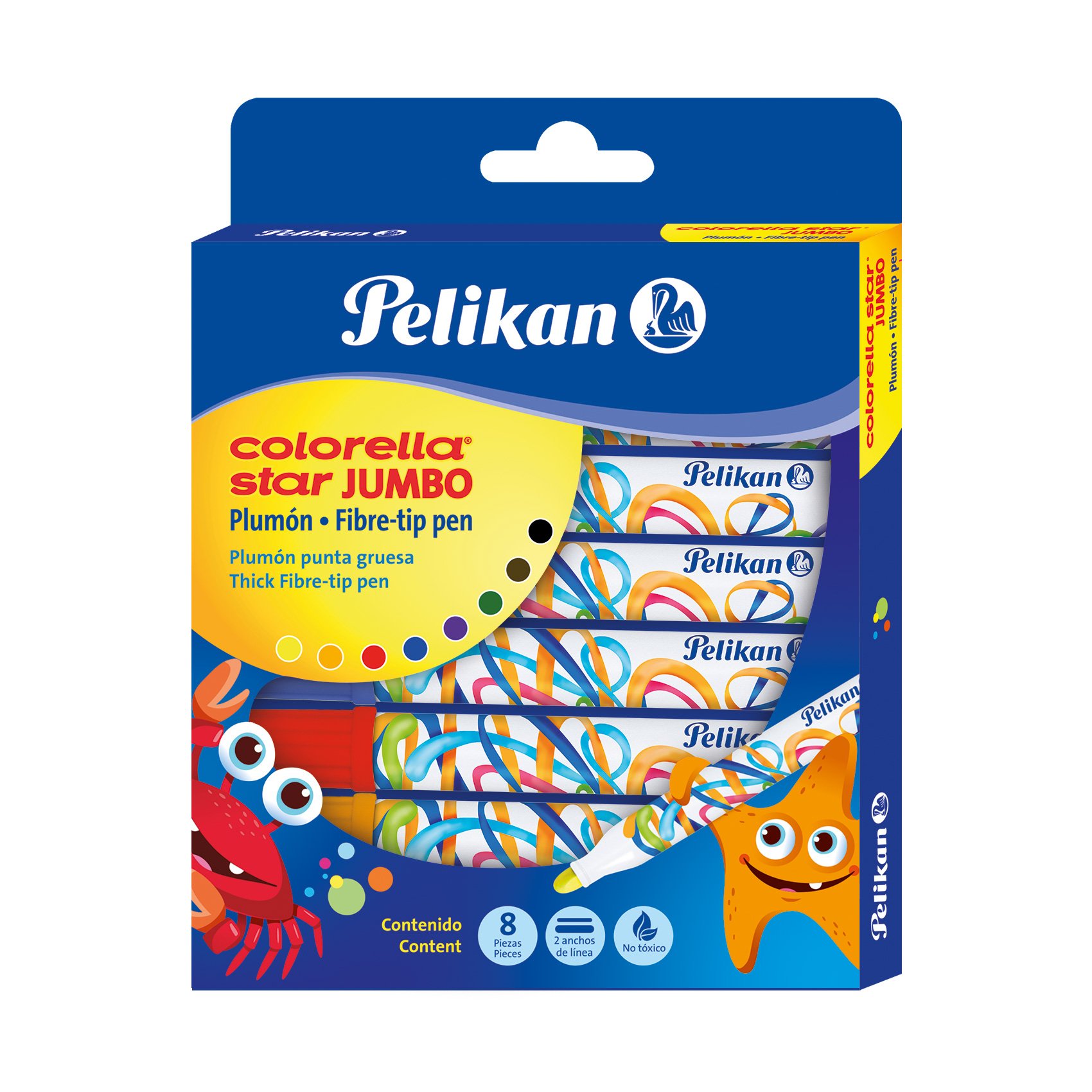  MARCADOR ESCOLAR PELIKAN COLORELLA JUMBO  X8