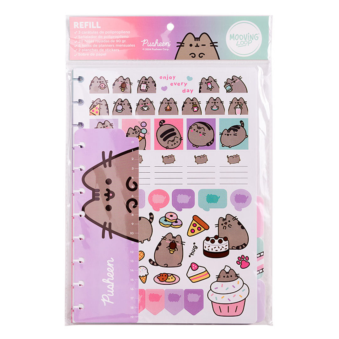  REPUESTO CUADERNO MOOVING LOOP CARTA  PUSHEEN