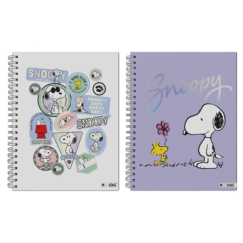  CUADERNO MOOVING A4 TAPA DURA 96H;
SNOOPY RAYADO