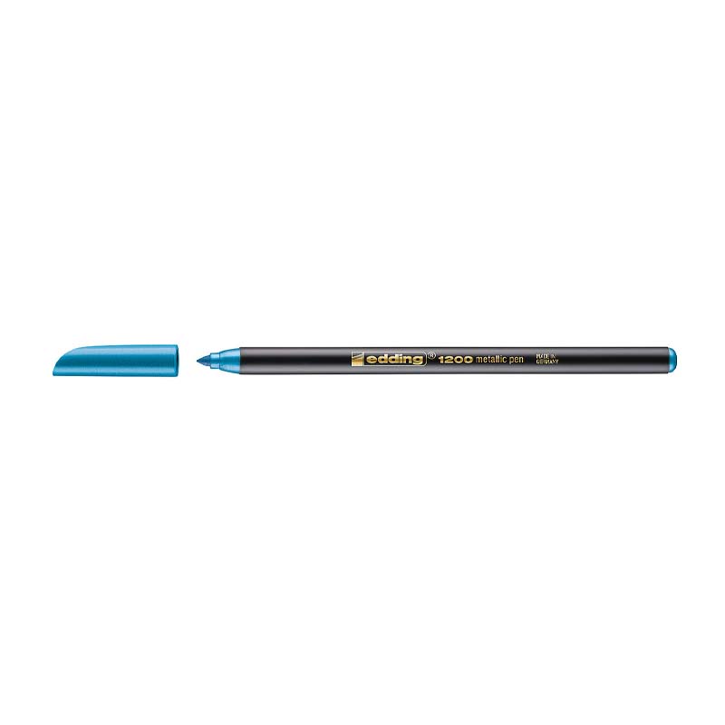  MARCADOR AL AGUA EDDING PUNTA REDONDAE-1200 METAL X10 AZUL