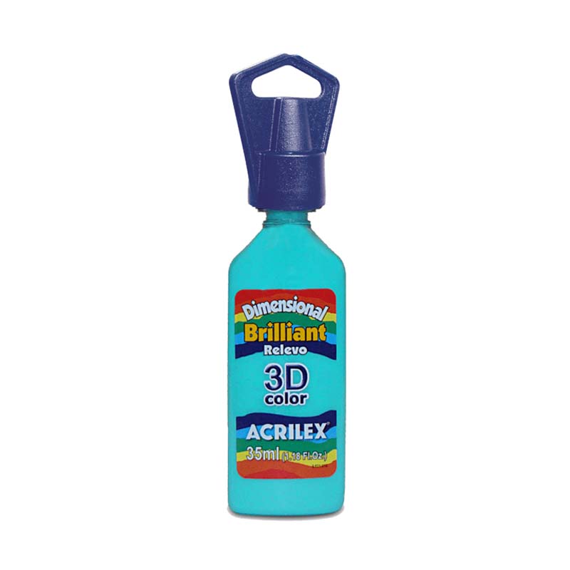  DIMENSIONAL RELIEVE 3D BRILLANT ACRILEX 35ML TURQUESA