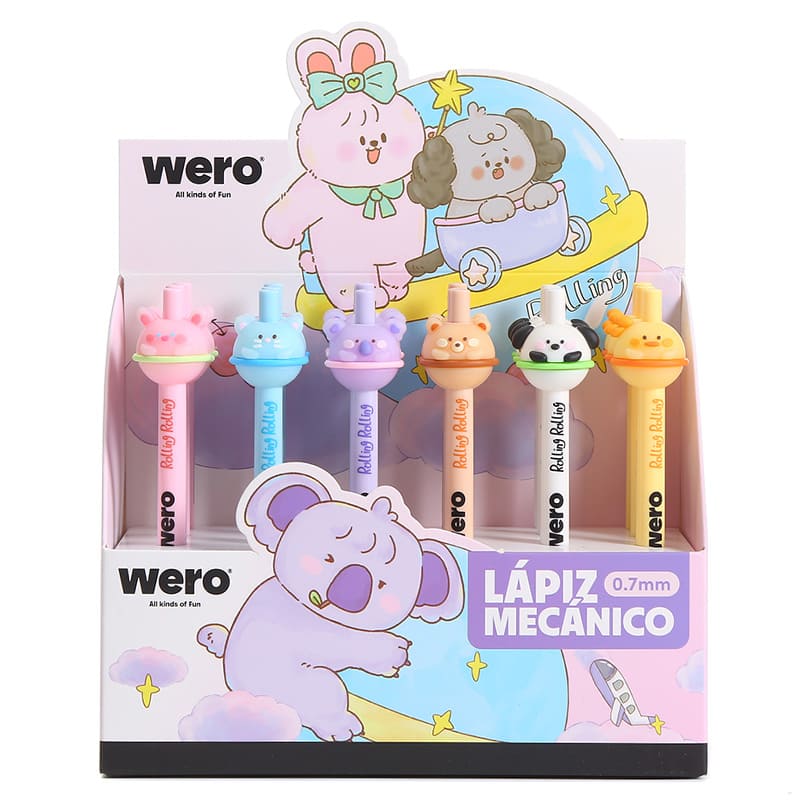  LAPIZ MECANICO WERO DISPLAY X18 ANIMALPLANET