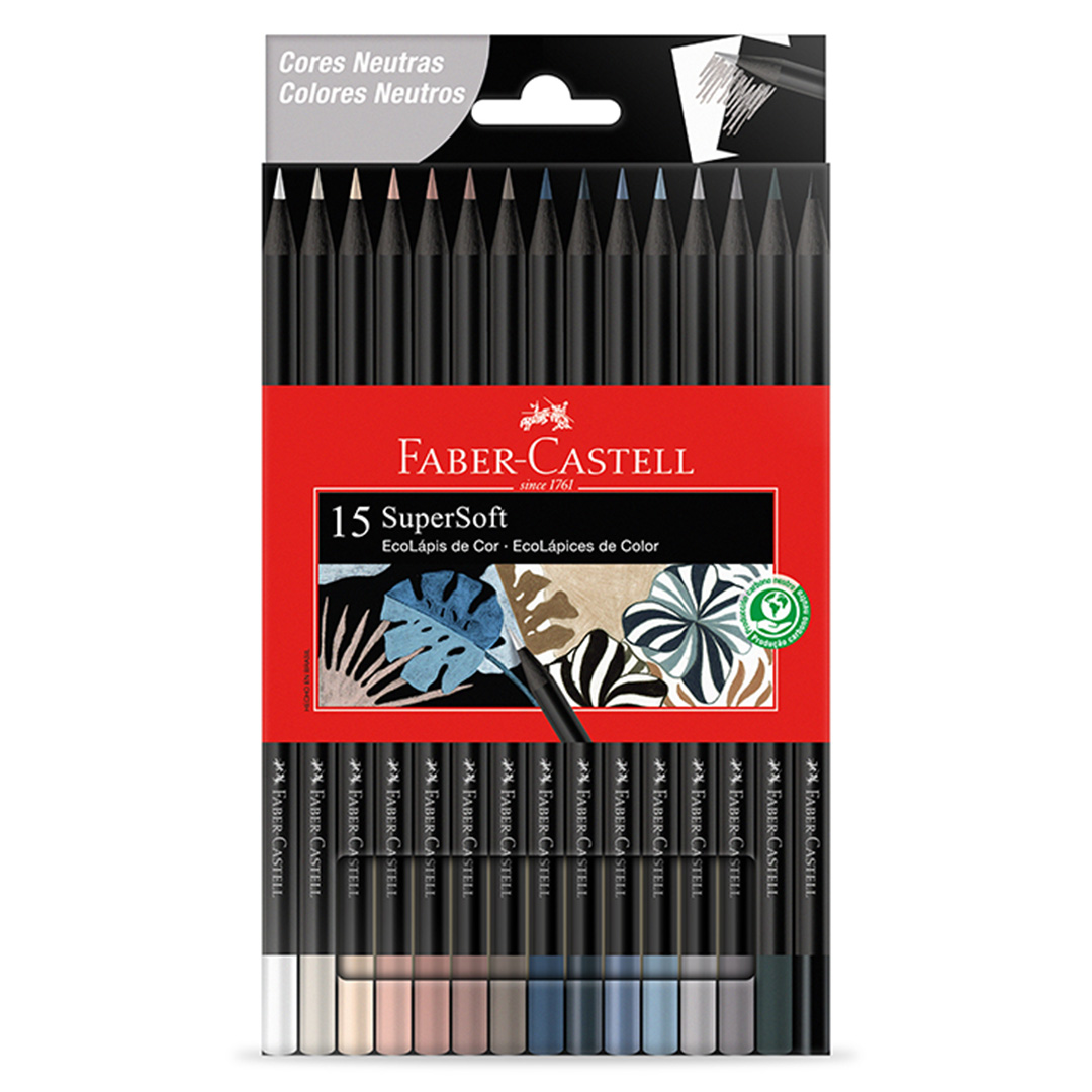  LAPIZ COLOR FABER SUPER SOFT NEUTRO X15