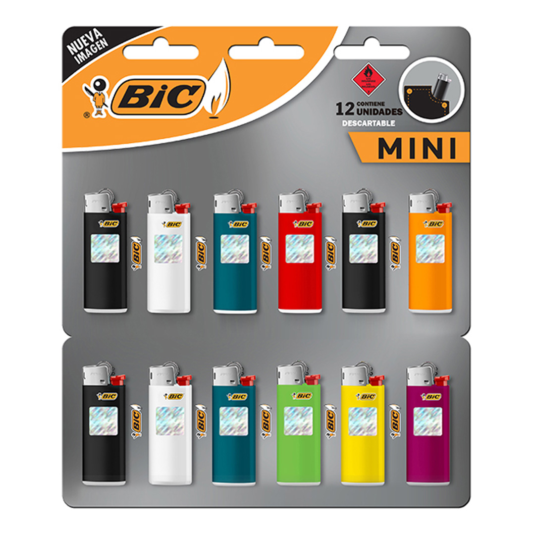  ENCENDEDOR BIC MINI J5 LISO BLISTER  22X12 (SOLO BULTO CERRADO)