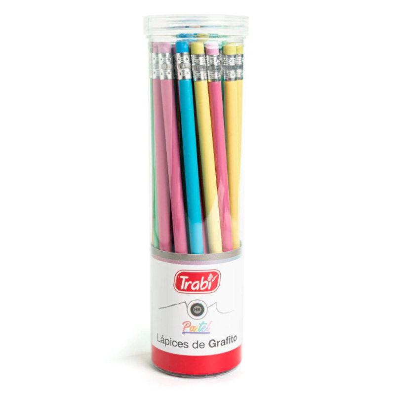  LAPIZ GRAFITO TRABI HB PASTEL TUBO X36