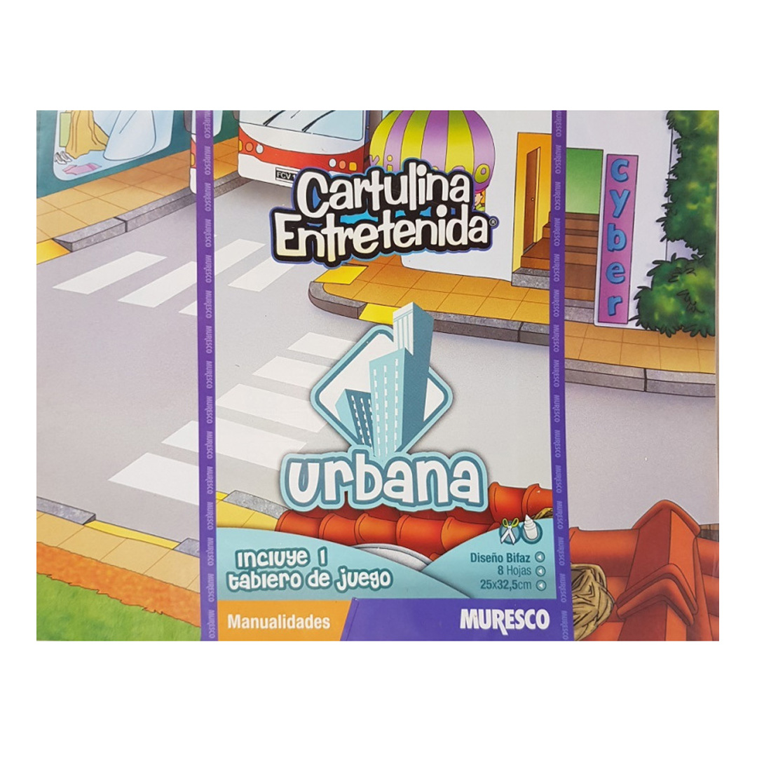  CARTULINA ENTRETENIDA MURESCO URBANO  PAISAJE X20 HOJAS