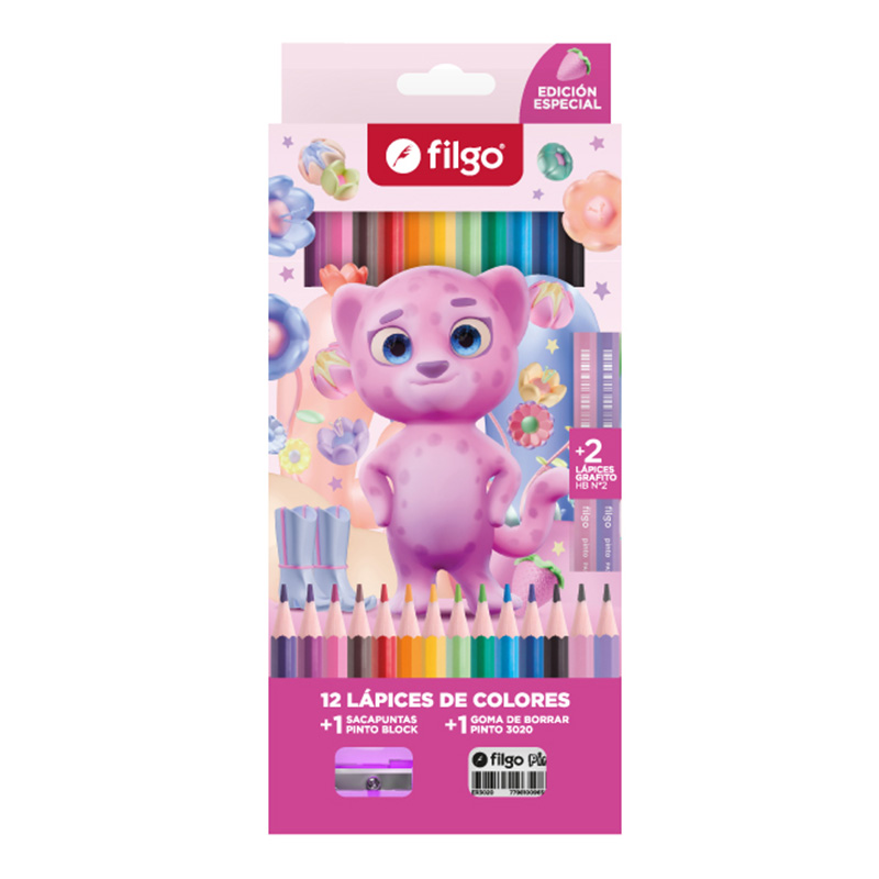  LAPIZ COLOR FILGO PINTO X12  FANTASY LEOPARDA
