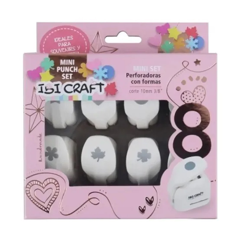  PERFORADORA IBICRAFT 10MM 3/8'' SET POR 8  DISEÑOS