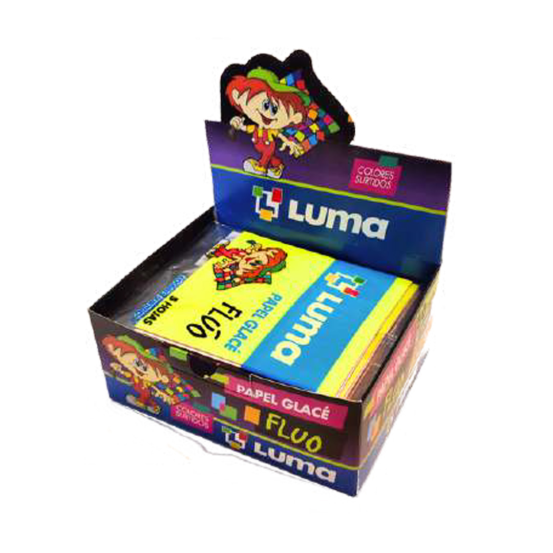  PAPEL GLASE LUMA FLUO X5H X50 SOBRES