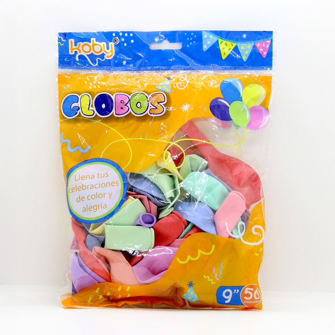  GLOBO KOBY MULTICOLOR N90 LISO PASTELX50