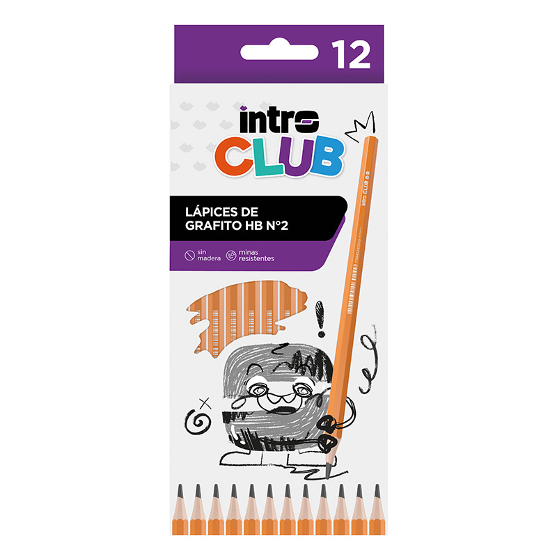  LAPIZ GRAFITO INTRO CLUB HB X12