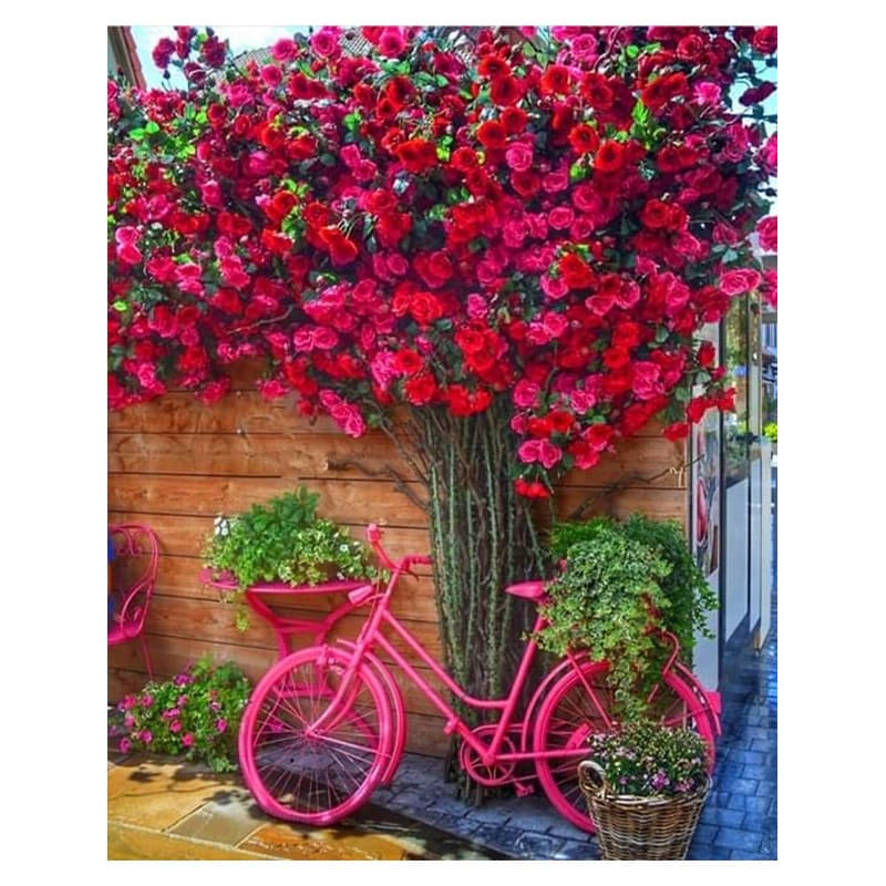  DIAMOND PAINTING 20X30 FLORES ROSAS  MR26227 EN ESTUCHE