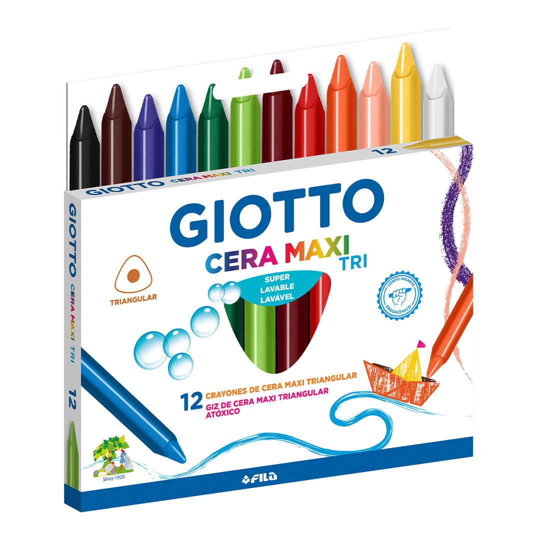  CRAYON GIOTTO CERA MAXI TRI X12