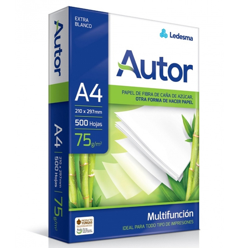  RESMA A4 AUTOR 75 GR 500 HOJAS