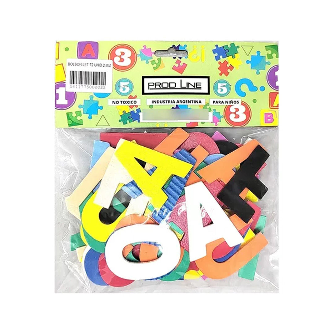  JUEGO PROD LINE LETRAS Y NUMEROS  GIGANTES 5MM X101