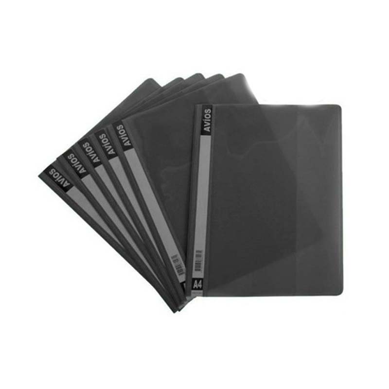  CARPETA BASE OPACA AVIOS A4 X12 NEGRO