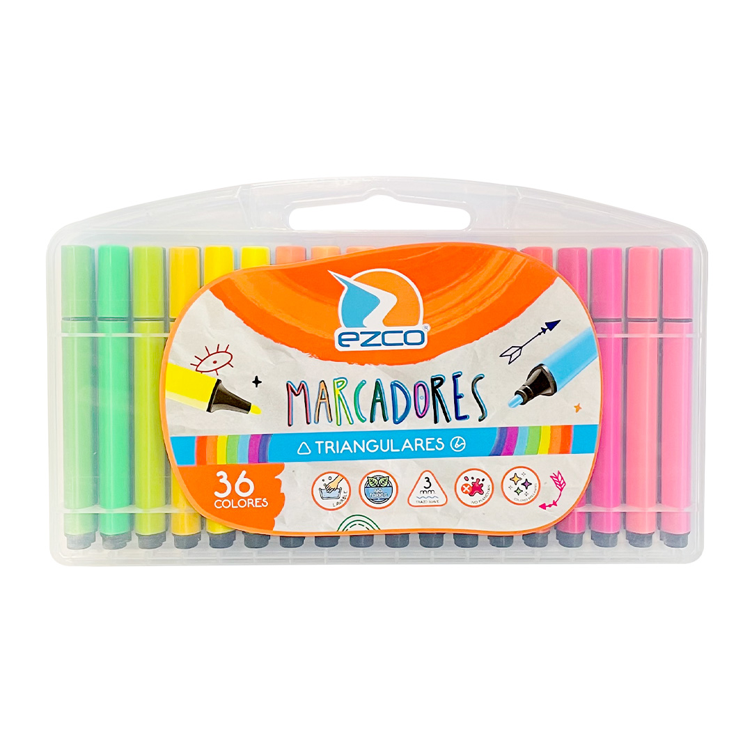  MARCADOR ESCOLAR EZCO TRIANGULAR VALIJA X36