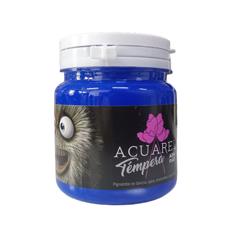  TEMPERA ACUAREL POTE 250GR FLUO AZUL