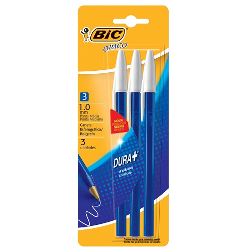  BOLIGRAFO BIC OPACO 1MM AZUL BLISTER X3