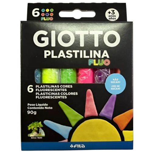  PLASTILINA GIOTTO 6 COLORES NEON