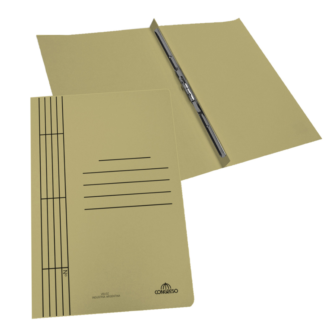  CARPETA BROCHE VELOX CONGRESO OFICIO  170GR MARRON X50