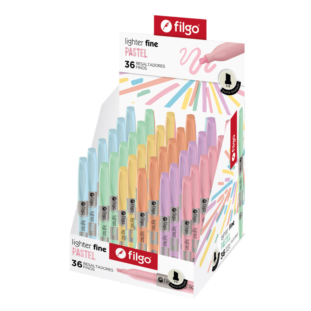 RESALTADOR FINO FILGO X36 PASTEL SURTIDO