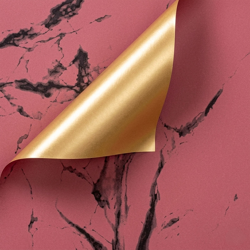  PAPEL COREANO REXON MARMOLADO NEGRO  X10H 57X57 BORDO