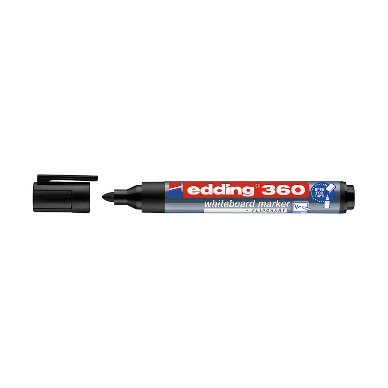  MARCADOR PIZARRA EDDING RECARGABLE PUNTA  REDONDA E-360 X10 NEGRO