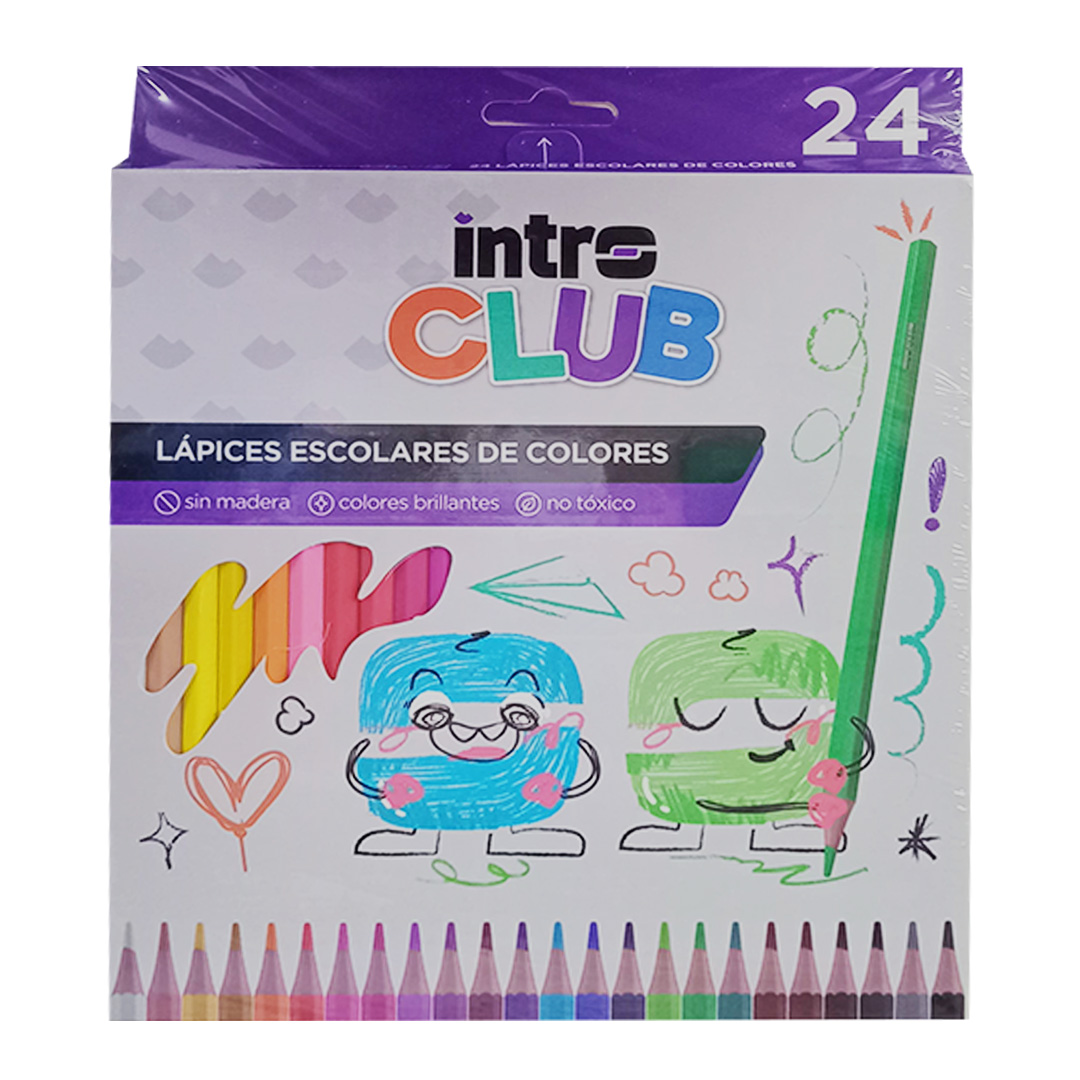  LAPIZ COLOR INTRO CLUB LARGO X24