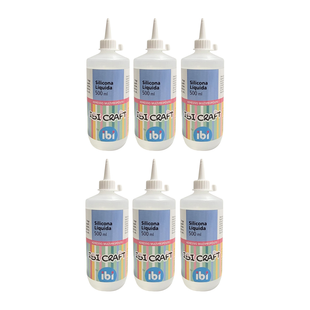  ADHESIVO SILICONA LIQUIDA IBI 500ML CAJA  X6