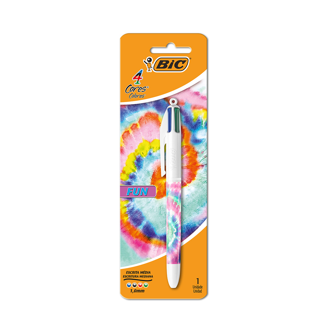  BOLIGRAFO RETRACTIL BIC 4 COLORES FUN BLISTER X1