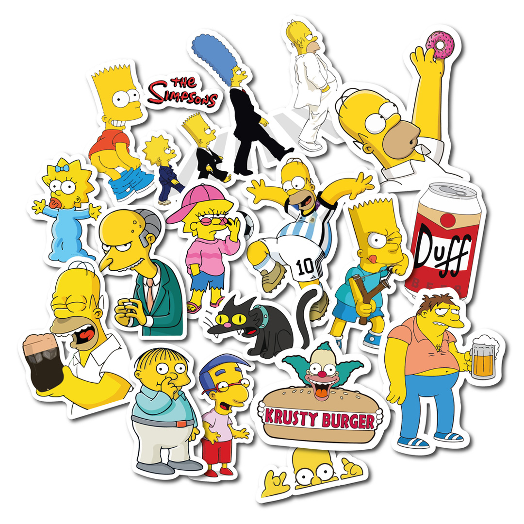  PLANCHA STICKERS SIMPSONS X5