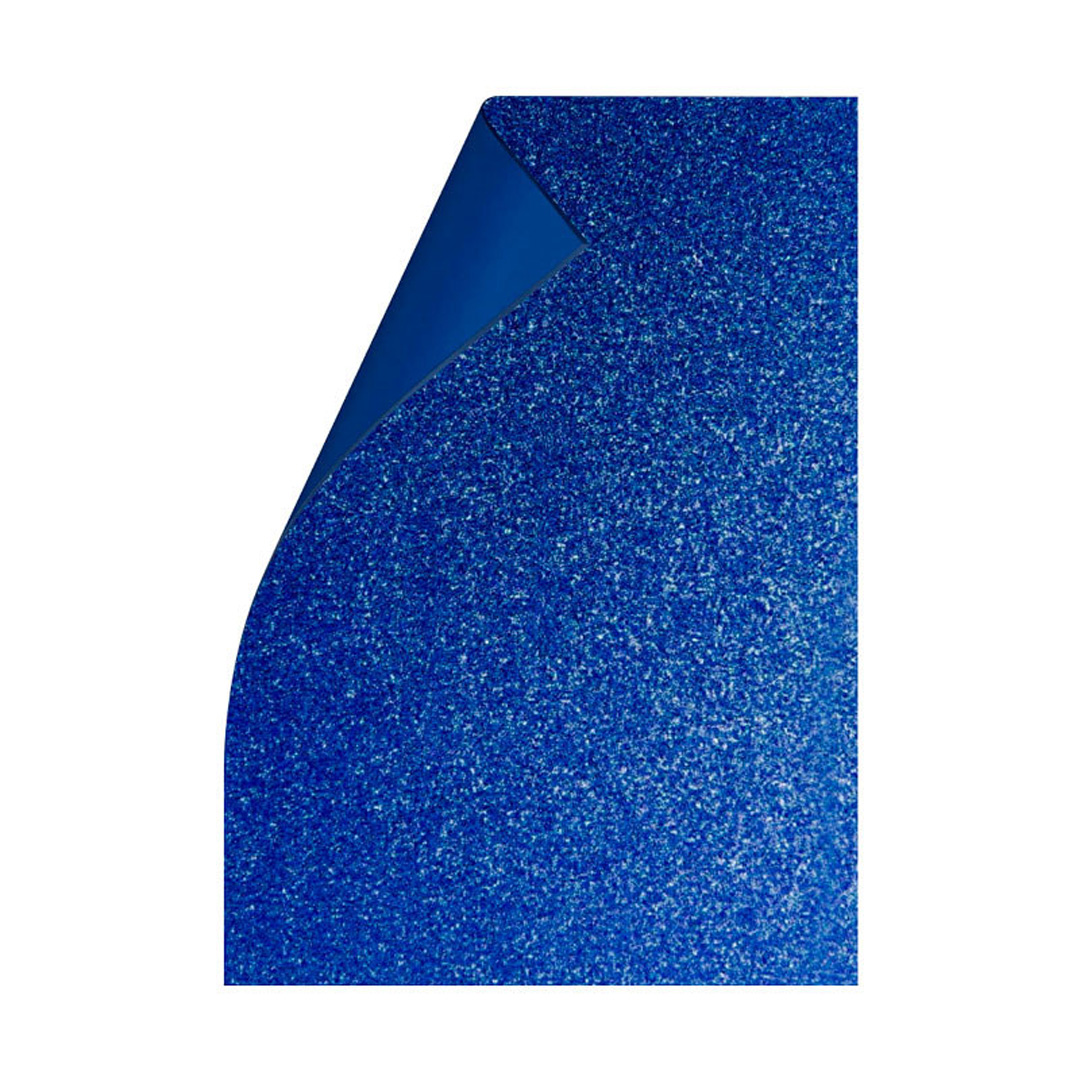 GOMA EVA BRILLO ASB ADHESIVA A4 X10  AZUL