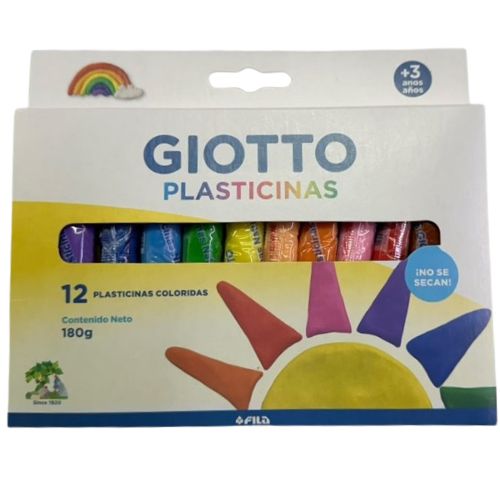  PLASTILINA GIOTTO 12 COLORES SURTIDO