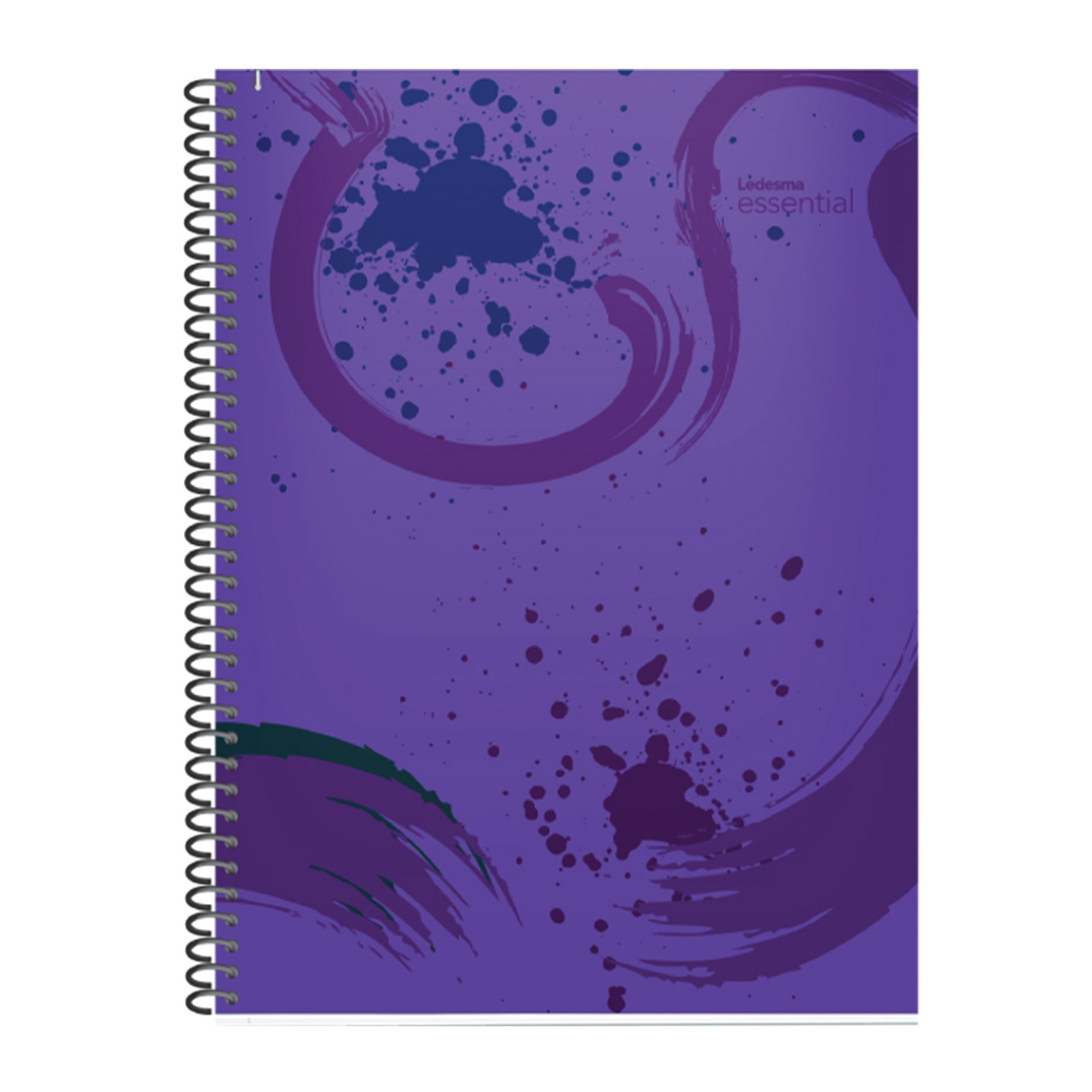  CUADERNO LEDESMA ESSENTIAL 2 22X29 TAPA PP ESPIRAL VIOLETA 84H RAYADO