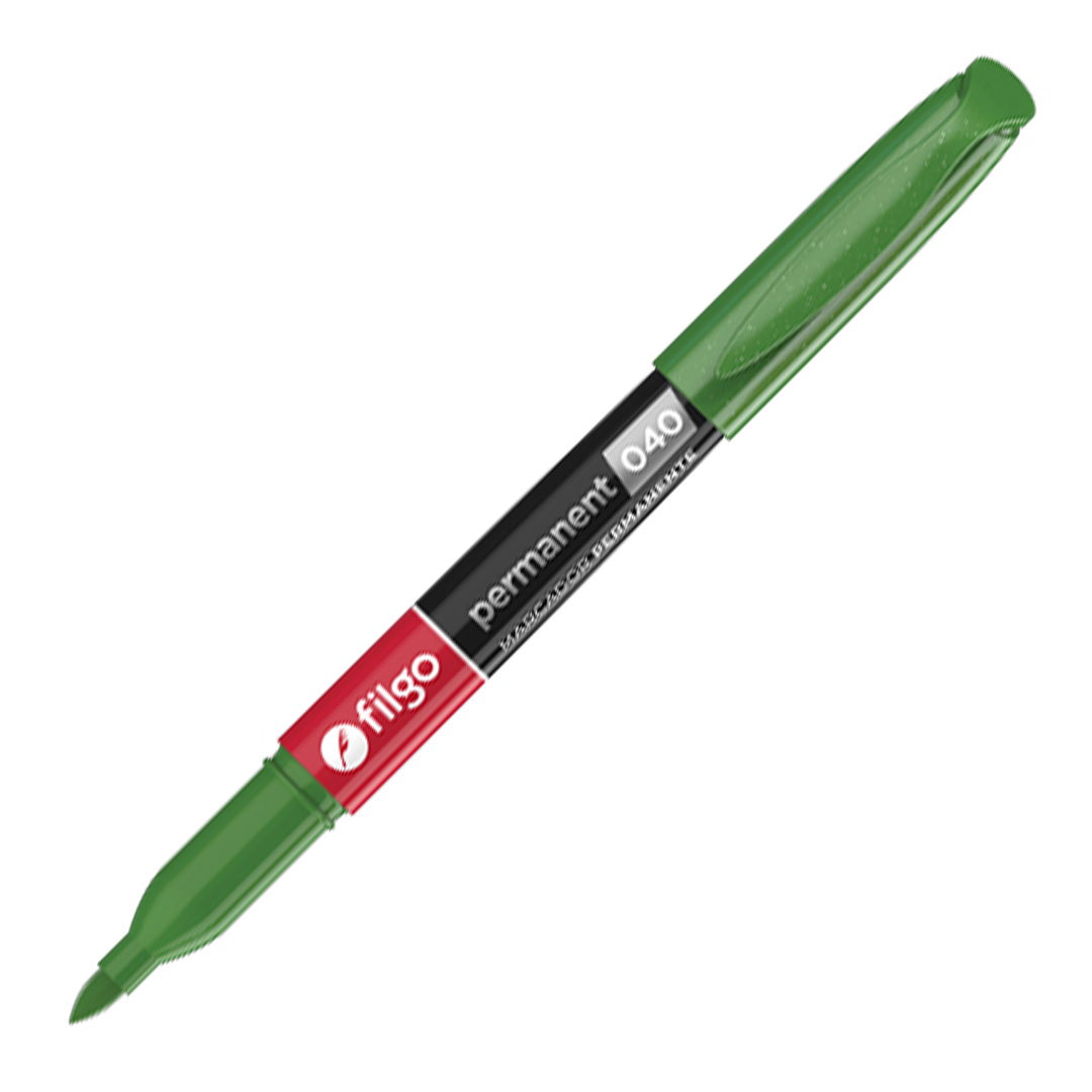 MARCADOR PERMANENTE FILGO 040 PUNTA FINA  VERDE METALIZADO X12