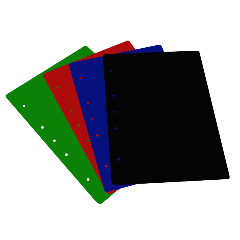  CARPETA TAPA A4 LAMA PVC COLORES  SURTIDOS ROJO VERDE AZUL NEGRO