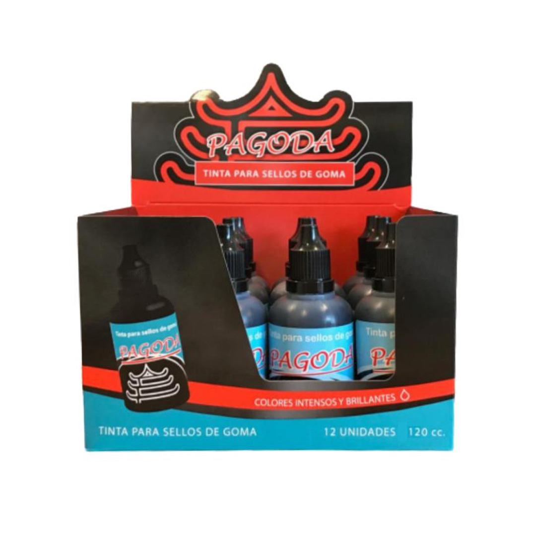  TINTA SELLO GOMA PAGODA 120CC NEGRO