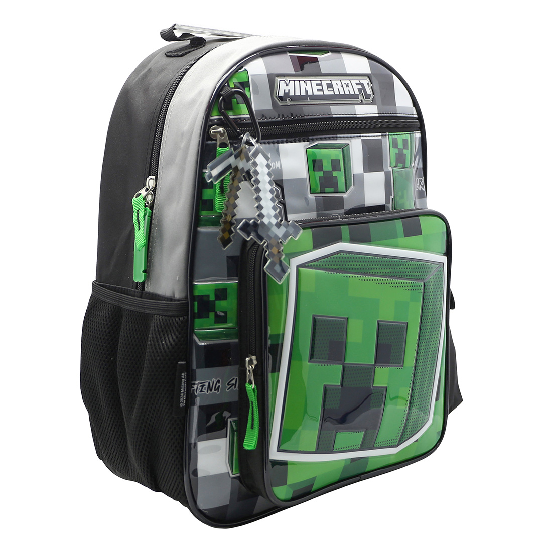  MOCHILA CRESKO 16 MINECRAFT CREEPER FACE