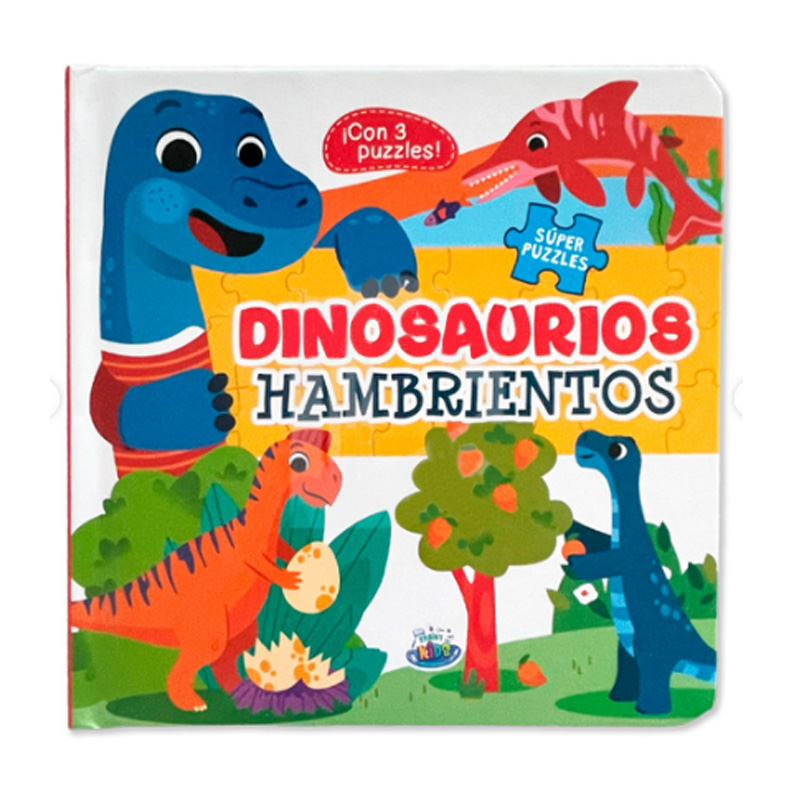  LIBRO PLOW SUPER PUZZLES DINOSAURIOS  HAMBRIENTOS