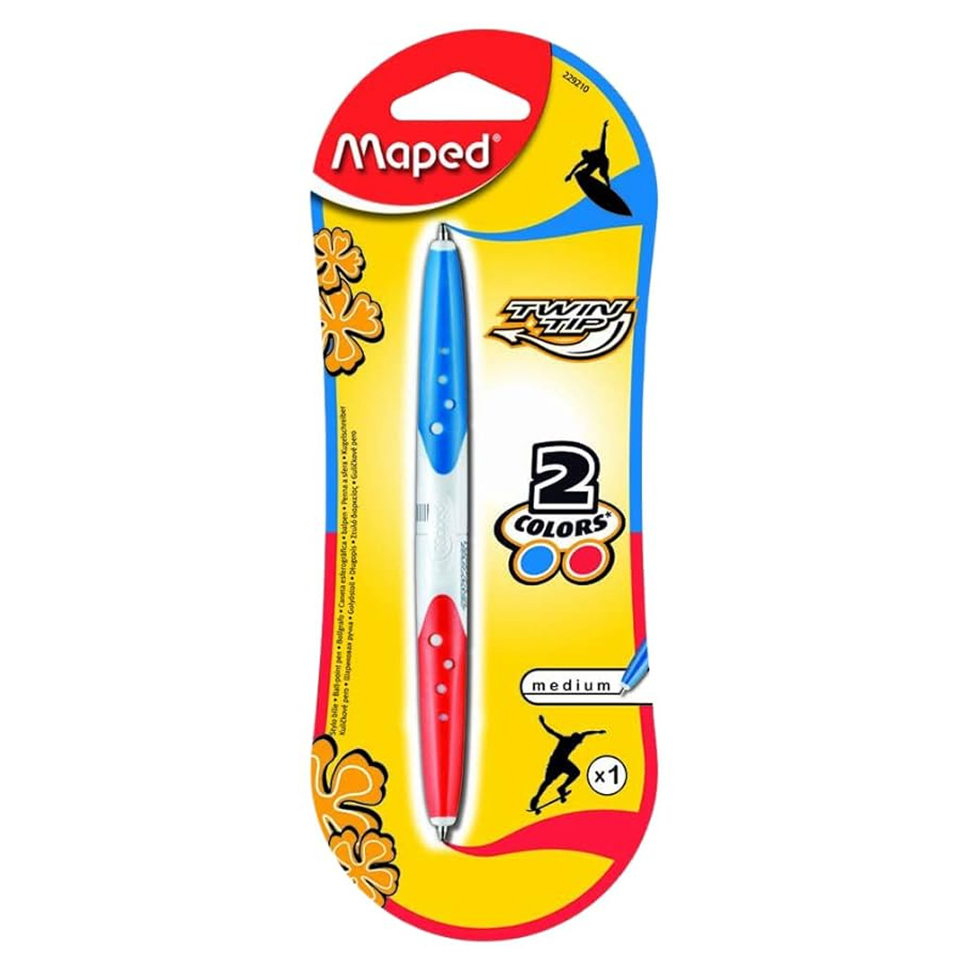  BOLIGRAFO MAPED TWIN TIP 2 1MM BLISTER;
X1 AZUL/ROJO