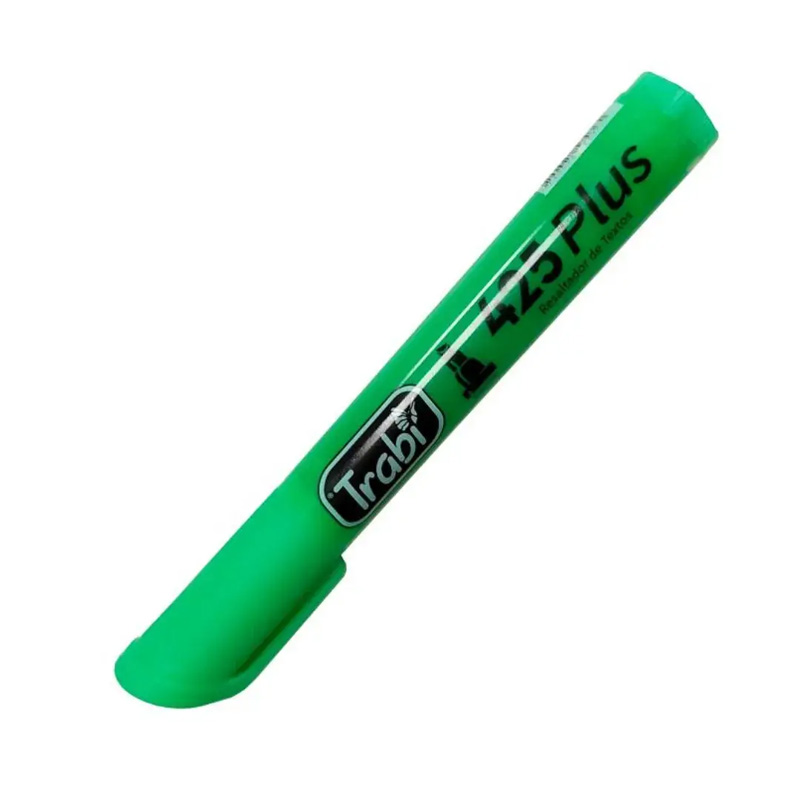  RESALTADOR REDONDO TRABI 425 PLUS  RECARGABLE X12 FLUO VERDE
