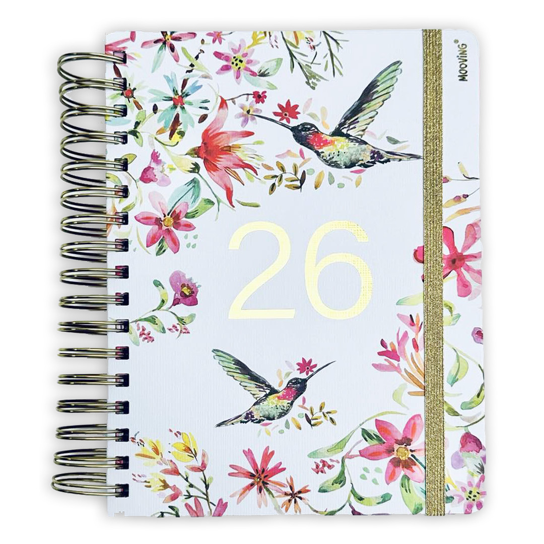  AGENDA MOOVING 16.5 X 22 DÍA POR PAGINA FLORAL