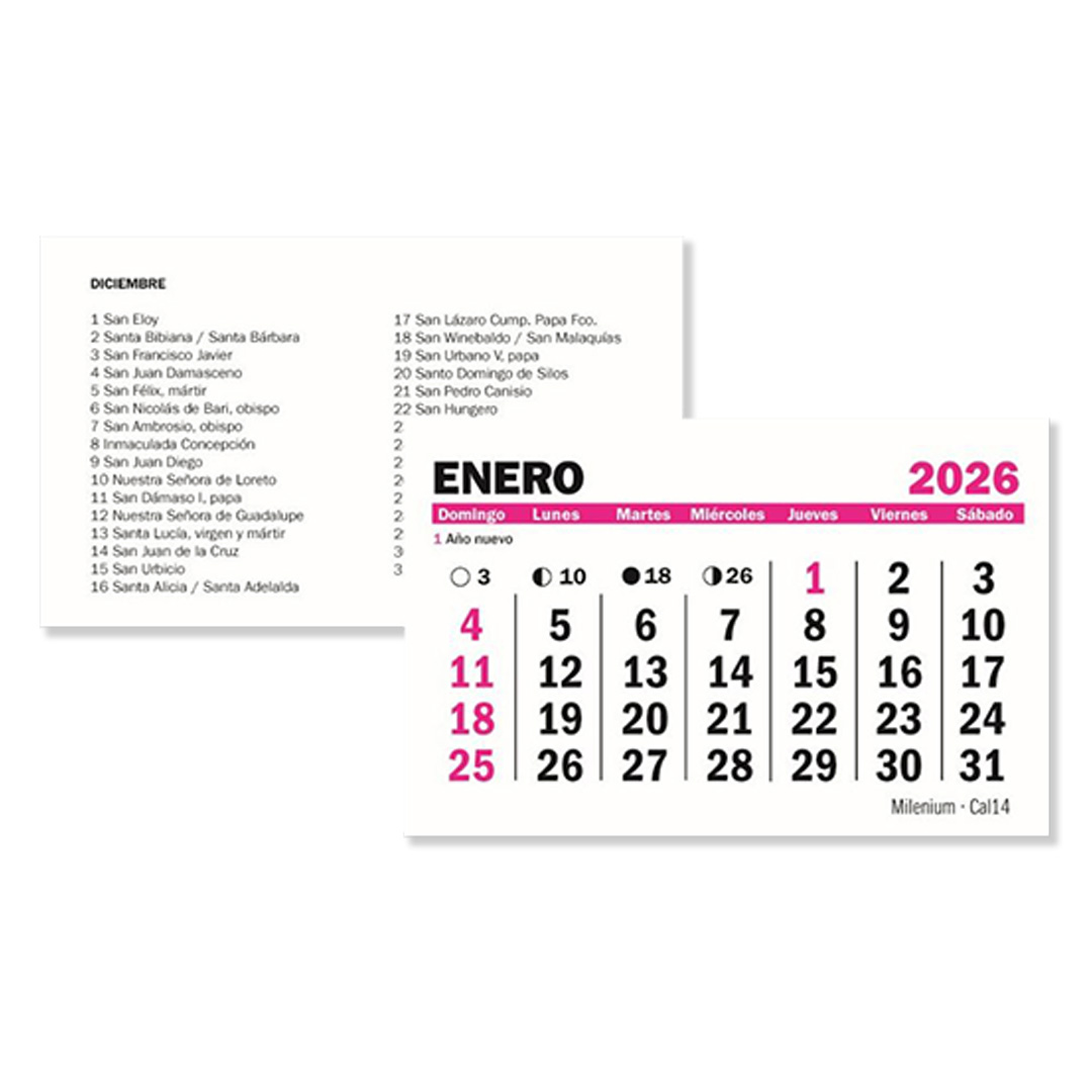 CALENDARIO MENSUAL CRISWAL CAL14 7.5X10 X25
