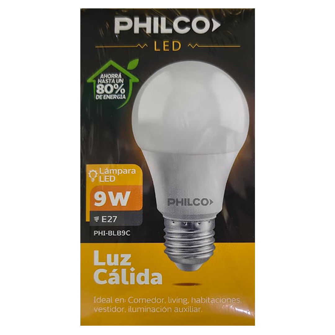  LAMPARA PHILCO 9W CALIDA PACK X10