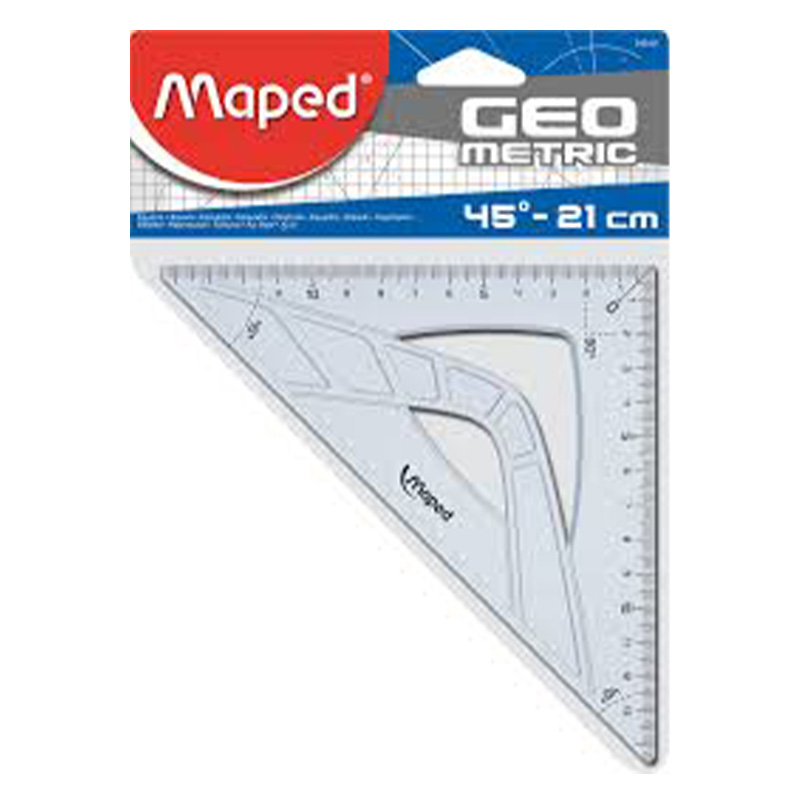  ESCUADRA MAPED 45-21CM GEOMETRIC BOLSA;
X1