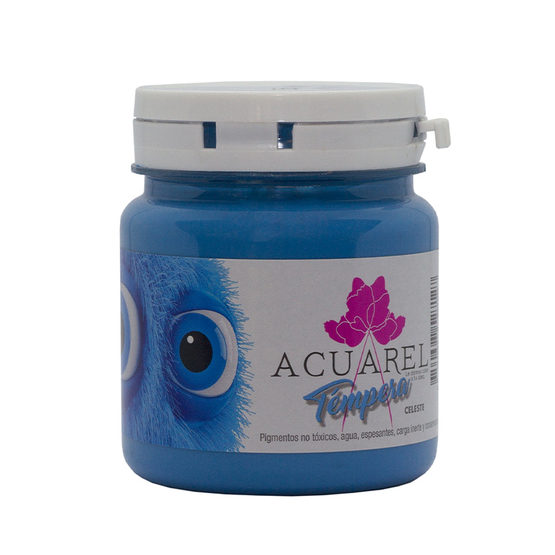  TEMPERA ACUAREL POTE 250GR CELESTE