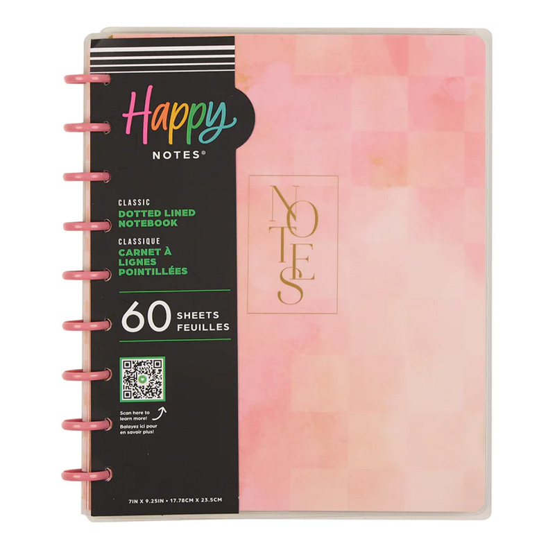  CUADERNO HAPPY PLANNER A DISCOS 60H  CLASICO 18X24 CANVA ROSADO